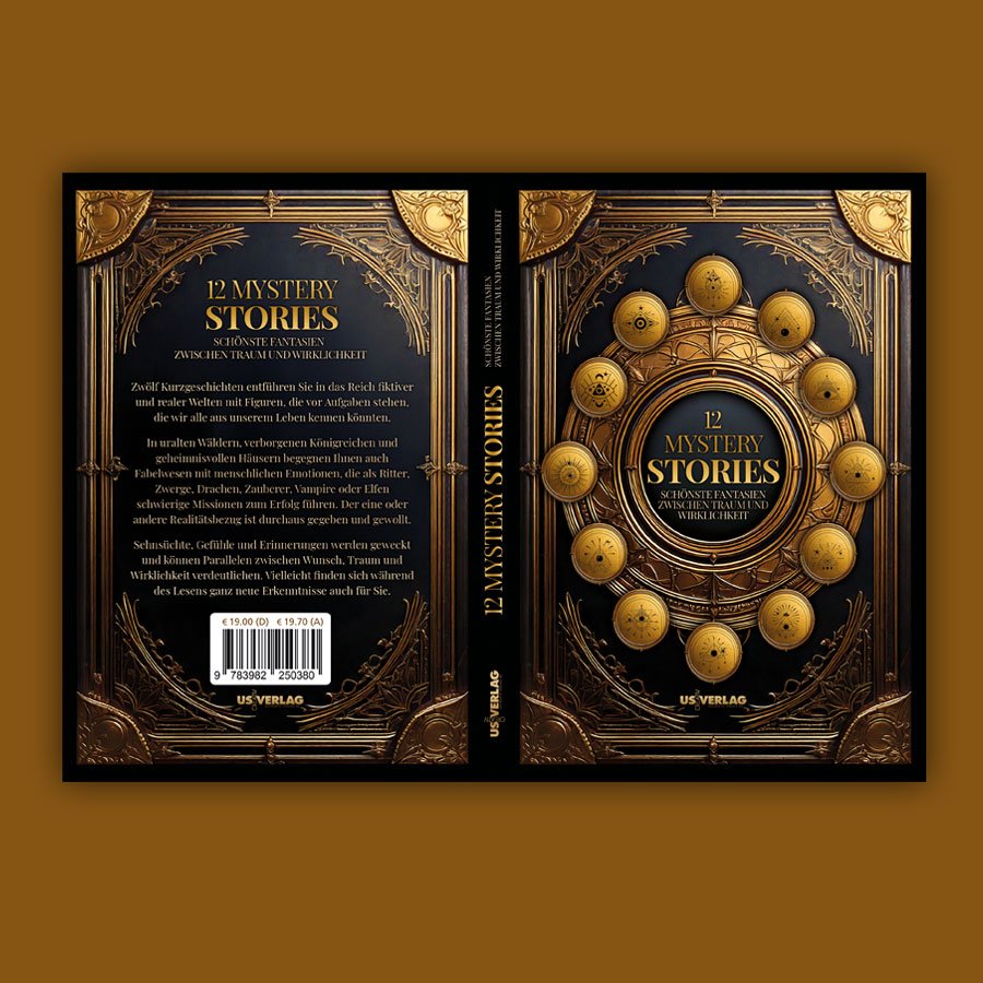 Buchcover '12 Mystery Stories – Schönste Fantasien zwischen Traum und Wirklichkeit'