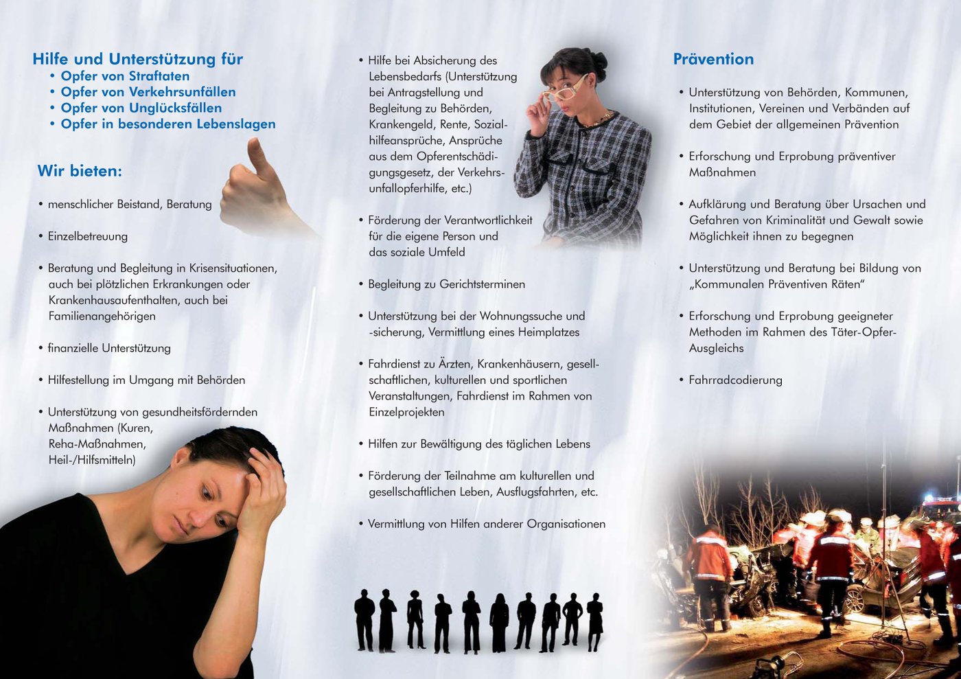 Opferhilfe Flyer 6-Seiter Wickelfalz – Innenseite