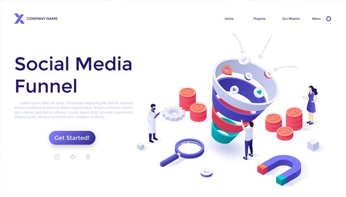 Beispiel einer Direktmarketing-Landingpage mit klarem Funnel und Call-to-Action